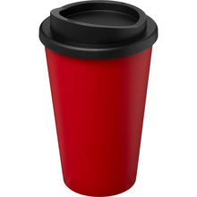 Coffee to go beker | Gerecycled plastic | Geïsoleerd | 92210691 Rood / zwart