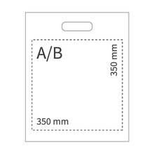 Plastic tas | A3 | Uitgesneden handvat | Tot 4 kleuren opdruk | 108PS04 Wit