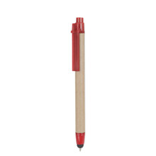 Balpen | Gerecycled karton | Touch pen | 8798089 Rood