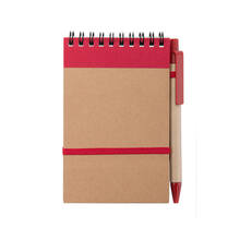 Ringband notitieboekje | Eco | Incl. pen | 153190M Rood
