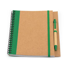 Ringband notitieboekje met pen | A5 | Gerecycled karton en FSC papier | 153437 