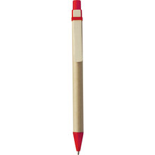 Eco pen | Biologisch afbreekbaar | Bruin/gekleurd | 8032019 Rood