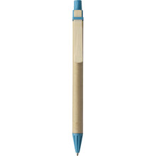 Eco pen | Biologisch afbreekbaar | Bruin/gekleurd | 8032019 Lichtblauw