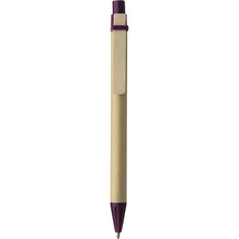 Eco pen | Biologisch afbreekbaar | Bruin/gekleurd | 8032019 Paars