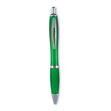 Transparante pen | Full colour | Met rubberen grip | Max0011 Groen