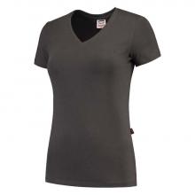 T-shirt | Dames | V-hals | Tricorp Workwear | 97TVT190 Donkergrijs