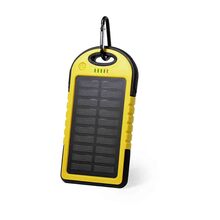 Solar powerbank | 4000 Mah | Karabijnhaak | 154939 Geel