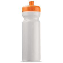 Bidon | 750 ml | Gekleurde dop | Full colour mogelijk | 9198797 Wit / Oranje