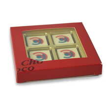 Logo chocolade gift box | 7051004 Rood