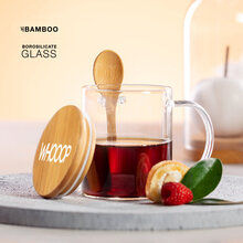 Mok | Hard glas en bamboe | 420 ml