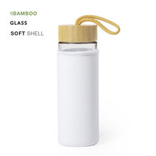 Glazen fles | Bamboe | 530 ML | 156582 