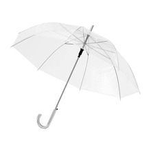 Doorzichtig paraplu | Automatisch | Bedrukking op handvat | Ø 98 cm | 92109039 Transparant wit