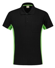 Polo's bedrukken | Unisex | Katoen/polyester | Bicolor | Borstzak | Premium | Tricorp | 97TP2000 Zwart / Lime