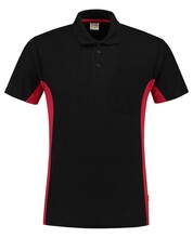 Polo's bedrukken | Unisex | Katoen/polyester | Bicolor | Borstzak | Premium | Tricorp | 97TP2000 Zwart / Rood
