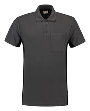 Polo's bedrukken | Unisex | Katoen/polyester | Bicolor | Borstzak | Premium | Tricorp | 97TP2000 Donkergrijs / Zwart