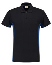 Polo's bedrukken | Unisex | Katoen/polyester | Bicolor | Borstzak | Premium | Tricorp | 97TP2000 Navy/Royal blue