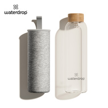 Waterdrop | Glazen fles 600 ML  | Transparant | Per stuk verpakt