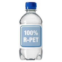 Gevuld waterflesje | 330 ml | R-PET | Lekvrij | NL4333001 Blauw