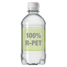 Gevuld waterflesje | 330 ml | R-PET | Lekvrij | NL4333001 Transparant