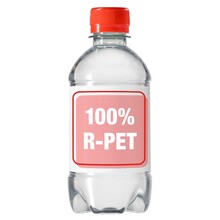 Gevuld waterflesje | 330 ml | R-PET | Lekvrij | NL4333001 Rood
