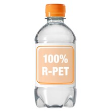 Gevuld waterflesje | 330 ml | R-PET | Lekvrij | NL4333001 Oranje