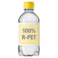 Gevuld waterflesje | 330 ml | R-PET | Lekvrij | NL4333001 Geel