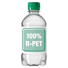 Gevuld waterflesje | 330 ml | R-PET | Lekvrij | NL4333001 Groen