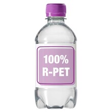 Gevuld waterflesje | 330 ml | R-PET | Lekvrij | NL4333001 Paars