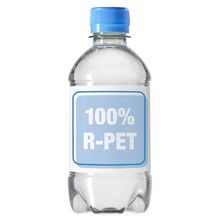 Gevuld waterflesje | 330 ml | R-PET | Lekvrij | NL4333001 Lichtblauw