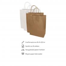 Papieren tas | A5 | Bruin of wit |  Beste prijs | 108KR2218 