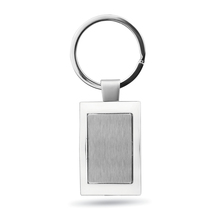 Luxe sleutelhanger | Aluminium | Gravering of opdruk | 8752126 Glanzend zilver