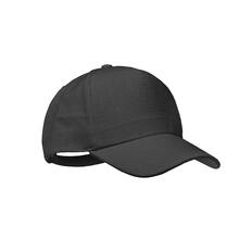 Eco baseball cap | Hennep | Premium kwaliteit | 8756176 Zwart