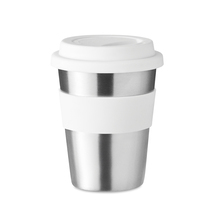 Coffee-to-go drinkbeker | RVS | 350 ml | 8756257 Wit