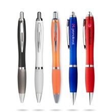 Transparante pen | Full colour | Met rubberen grip | Max0011 