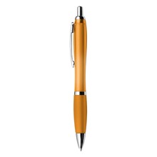 Transparante pen | Full colour | Met rubberen grip | Max0012 Orange