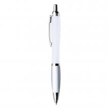 Transparante pen | Full colour | Met rubberen grip | Max0012 Wit