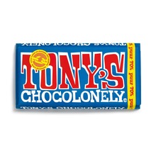 Tony's Chocolonely | Chocolade reep met full colour banderol | 180 gram | max08 Puur