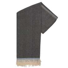 Luxe sjaal | 175 x 60 cm | Gerecycled katoen | Borduren | max12300 Navy