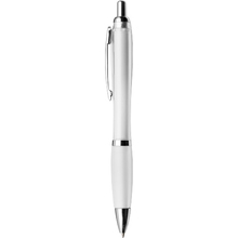 Transparante pen | Full colour | Met rubberen grip | Max0012 Wit