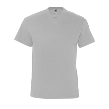 V hals T-shirts bedrukken | Unisex | 150 grams katoen  | 87511150 Grijs