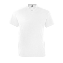 V hals T-shirts bedrukken | Unisex | 150 grams katoen  | 87511150 Wit