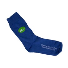 Gerecyclede sokken  | Ingeweven logo | Max712 Blauw