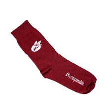 Gerecyclede sokken | Solid kleuren | Ingeweven logo | Max712 Bordeauxrood