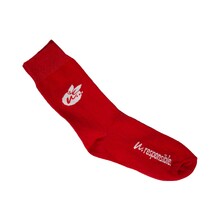 Gerecyclede sokken | Solid kleuren | Ingeweven logo | Max712 Rood