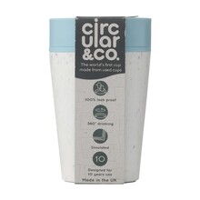 Circular&Co Coffee to go beker | 227 ml | Gerecycled | 73W043 Wit/Blauw
