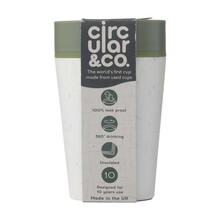 Circular&Co Coffee to go beker | 227 ml | Gerecycled | 73W043 Wit / Groen