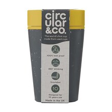 Circular&Co Coffee to go beker | 227 ml | Gerecycled | 73W043 Zwart / Geel