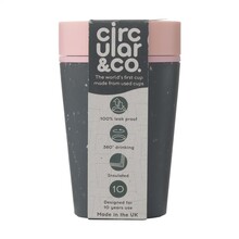 Circular&Co Coffee to go beker | 227 ml | Gerecycled | 73W043 Roze-zwart