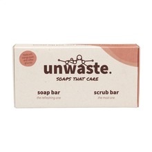 Set zeep en scrub  | Koffiedik | Sinaasappelschillen | Unwaste | 73W378 