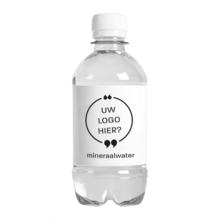 Gevuld waterflesje | 330 ml | Bruiswater | Lekvrij | NL433300pd Wit